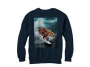 Lost Gods Surfing Bear in Sunglasses Mens Graphic Sweatshirt