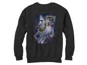 Lost Gods Ugly Christmas Sweater Boombox Cat Unicorn Space Song Mens Graphic Sweatshirt