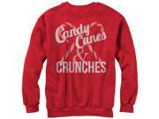 CHIN UP Christmas Candy Canes and Crunches Womens Graphic Sweatshirt