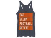 CHIN UP Eat Sleep Football Repeat Womens Graphic Racerback Tank