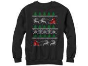 Lost Gods Santa s Sled Christmas Sweater Womens Graphic Sweatshirt