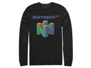 UPC 191231853340 product image for Nintendo Classic N64 Logo Mens Graphic Long Sleeve Shirt | upcitemdb.com