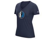 Dallas Mavericks NBA adidas Women s V Neck Logo Tee