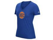 New York Knicks NBA adidas Women s V Neck Logo Tee