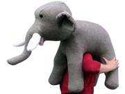 American Made Oversized Stuffed Elephant 36 Inches Gray Color Soft Large Plush