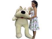 American Made Big Plush Puppy 60 Inch Soft 5 Foot Beige Giant Stuffed Dog