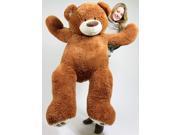 Big 5 Foot Teddy Bear Five Feet Tall Caramel Color Soft with Bigfoot Paws