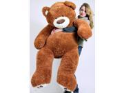 Big Plush Giant Teddy Bear Five Feet Tall Cinnamon Brown Color Soft Smiling Big Teddybear 5 Foot Bear