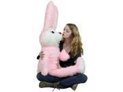 American Made Giant Stuffed Pink Bunny 50 Inch Soft Big Plush Rabbit Made in USA America