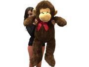 Big Plush 3 Foot Stuffed Monkey Extra Soft 36 inch Brown Jumbo Stuffed Animal