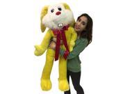 American Made Giant Stuffed Bunny 50 Inch Soft Yellow Big Plush Rabbit Made in USA