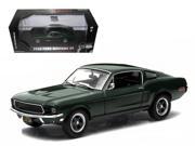 1968 Ford Mustang GT Fastback Green Steve McQueen Bullitt Movie 1968 1 43 Diecast Model Car by Greenlight