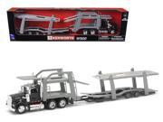 Kenworth W900 Black with twin Auto Carrier 1 43 by New Ray