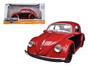 1959 Volkswagen Beetle Red Black 1 24 Diecast Car Model by Jada
