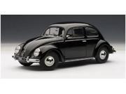 1955 Volkswagen Beetle Kafer Limousine Black 1 18 Diecast Car Model by Autoart