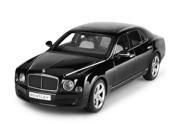 2014 Bentley Mulsanne Speed Onyx Black with Cream Interior 1 18 Diecast Model Car by Kyosho