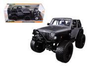 2007 Jeep Wrangler Just Trucks with Extra Wheels Matt Grey 1 24 Diecast Model Car by Jada