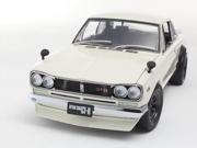 Nissan Skyline GT R White KPGC10 with Wide Wheels and Spoiler 1 18 Diecast Car Model by Kyosho