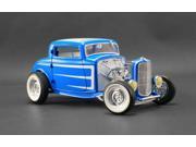 1932 Ford 3 Three Window Coupe Laser Blue Grand National Deuce Series Release 3 1 18 Limited to 1008pc by Acme