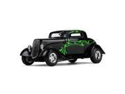 1934 Ford Coupe Street Rod Black with Lime Green 1 25 Diecast Model Car by First Gear