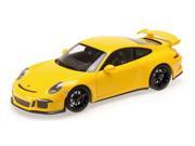 2013 Porsche 911 GT3 991 Yellow with Black Wheels Limited Edition to 300pcs 1 18 Diecast Model Car by Minichamps