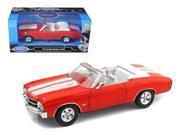 1971 Chevrolet Chevelle SS 454 Convertible Orange 1 24 Diecast Model Car by Welly