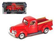 1940 Ford Pickup Red 1 24 Diecast Model Car by Motormax