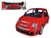 Fiat 500 Abarth Red 1 18 Diecast Car Model by Motormax
