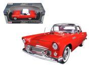 1956 Ford Thunderbird Hard Top Red 1 18 Diecast Model Car by Motormax