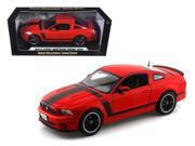 2013 Ford Mustang Boss 302 Red 1 18 Diecast Car Model by Shelby Collectibles
