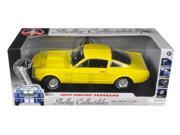 1966 Ford Shelby Mustang GT 350 Fastback Yellow 1 18 Diecast Car Model by Shelby Collectibles