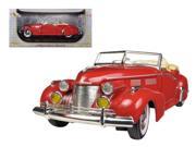 1940 Cadillac Sedan Series 62 Red 1 32 Diecast Car Model by Signature Models