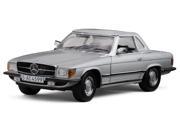 1977 Mercedes 350 SL Coupe Silver 1 18 Diecast Car Model by Sunstar