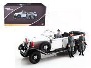 1938 Mercedes G4 White With 3 Figurines 1 18 Diecast Model Car by Signature Models