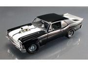 1970 Chevrolet Nova 1320 Kings Blown Drag Car Black with White Stripes Ltd Ed to 1074pcs 1 18 Diecast Model Car by GMP
