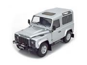 1984 Land Rover Defender 90 Indus Silver 1 18 Diecast Model Car by Kyosho