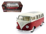 1962 Volkswagen Classical Bus Low Rider Red 1 24 Diecast Car Model by Welly