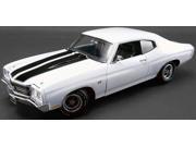 1970 Chevrolet Chevelle SS 454 LS6 Classic White with Black Stripes Limited Edition to 618pcs 1 18 Diecast by Acme