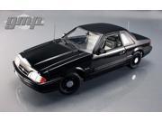 1992 Ford Mustang 5.0 FBI Pursuit Blacked Out Limited Edition to 948pcs 1 18 Diecast Model Car by GMP