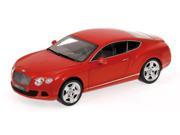 2011 Bentley Continental GT Red 1 18 Diecast Car Model by Minichamps