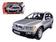 BMW X5 Silver 1 24 Diecast Model Car by Motormax