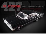 1967 Ford Fairlane 427 R Code Black Limited Edition to 1110pcs 1 18 Diecast Model Car by GMP