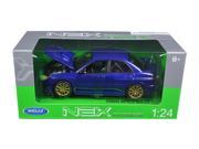 Subaru Impreza WRX STI Blue 1 24 Diecast Model Car by Welly