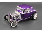 1932 Ford 5 Five Window Coupe Purple Release 4 Grand National Deuce Series Limited to 996pc. 1 18 Diecast by Acme