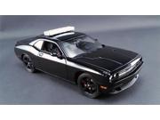 Dodge Challenger SRT8 Blackout Chase Car with working LED Lightbar Limited Edition to 510pcs 1 18 Diecast Model by Acme