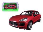 Porsche Macan Turbo Red 1 24 Diecast Model Car by Welly