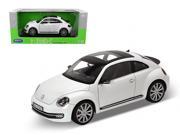 2012 Volkswagen New Beetle White 1 18 Diecast Car Model by Welly
