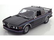1973 BMW 3.0 CSL E9 Coupe Black with Stripes Limited Edition to 504pcs 1 18 Diecast Model Car by Minichamps
