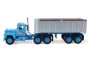 Mack R Model Blue With End Dump Trailer 1 64 Diecast Model by First Gear
