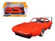 1969 Dodge Charger Daytona Orange 1 24 Diecast Model Car by Jada